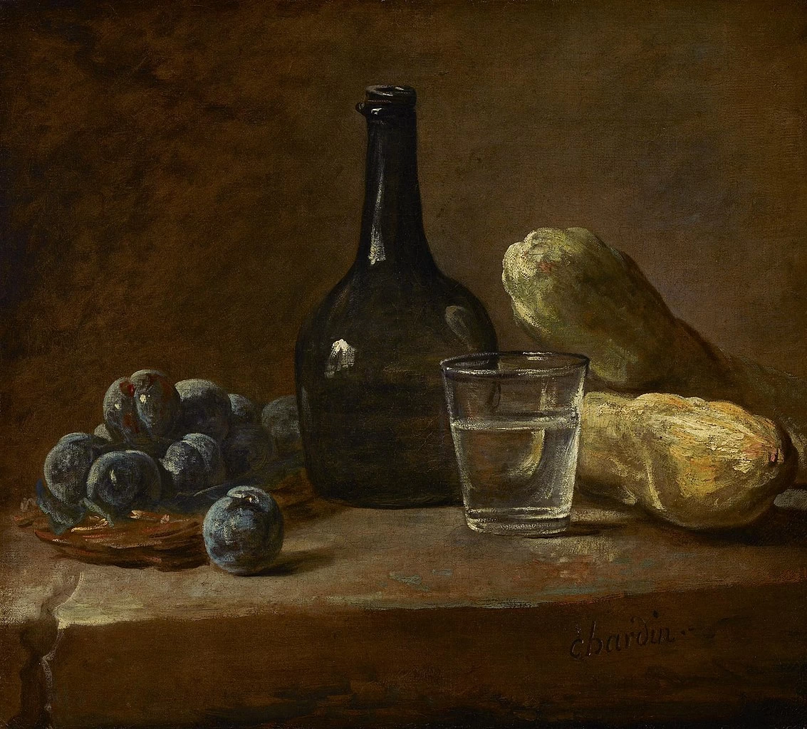 Jean Siméon Chardin - 105, Natura morta con prugne, Frick Collection